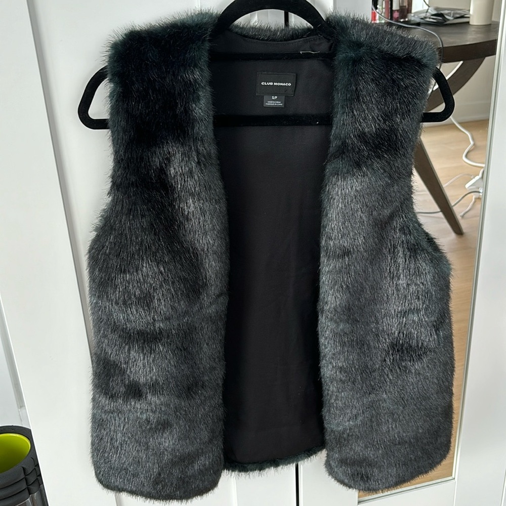 Club Monaco faux fur vest